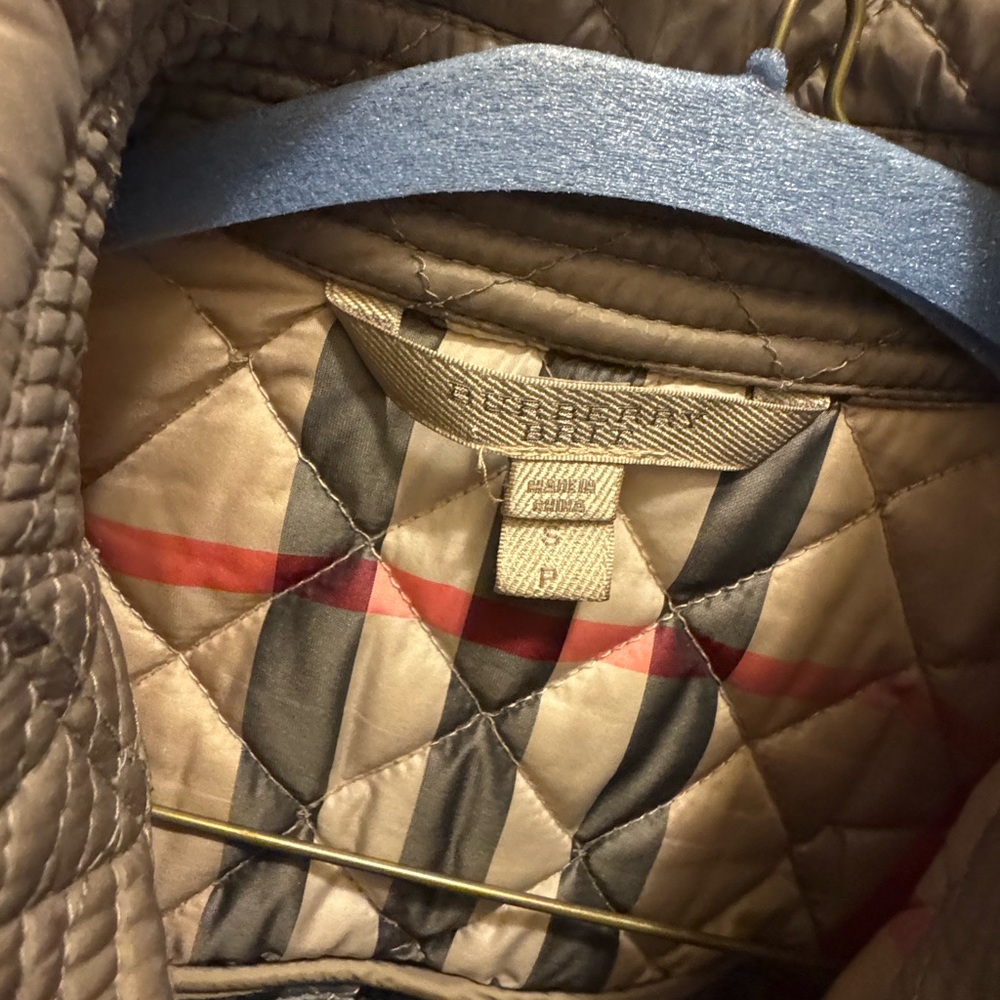 Burberry Quilted Jacket with Check Pattern